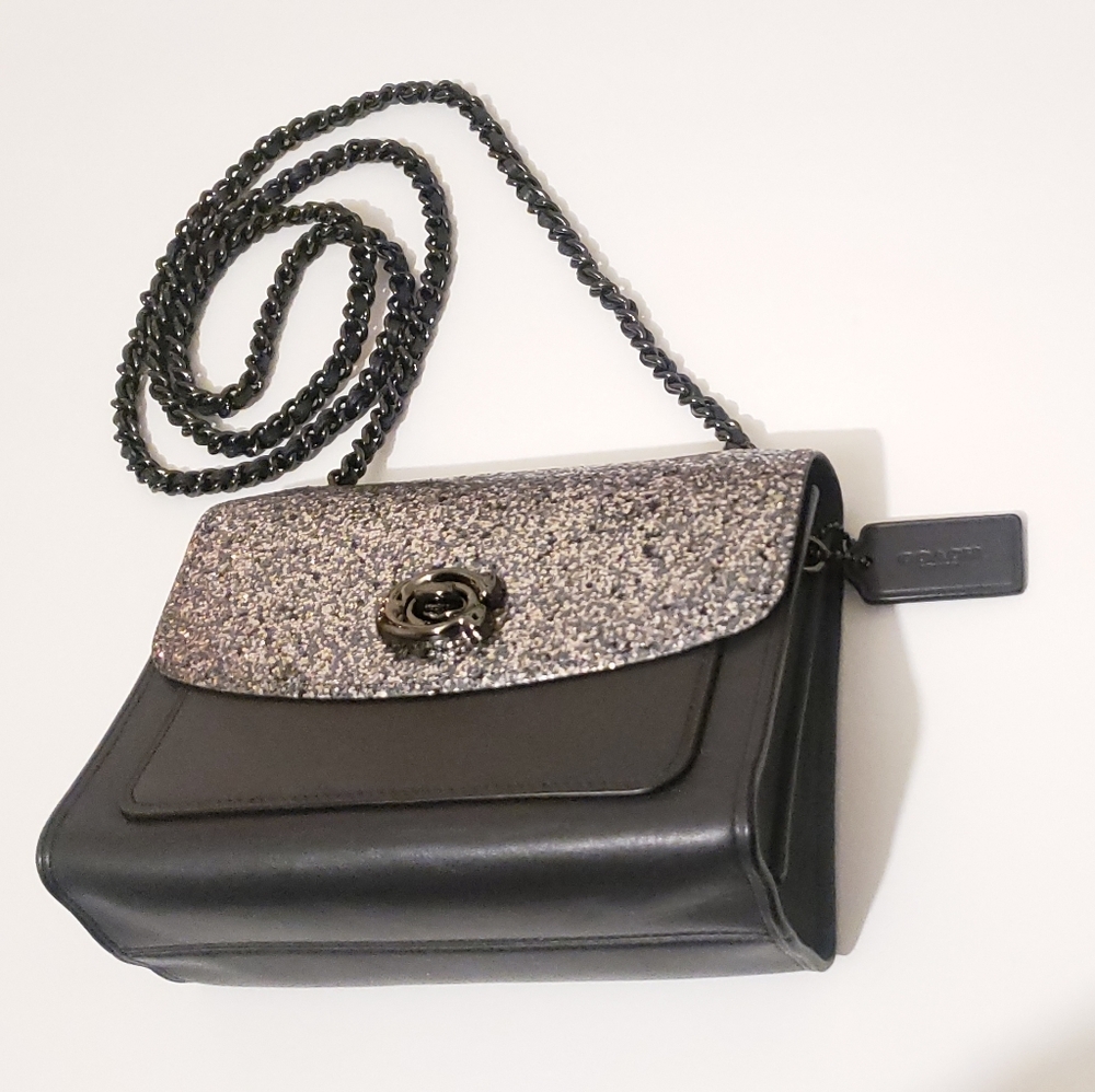 NWT Unique Coach - Dark blue, silver glitter, wedding, night, unicorn